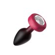 (image for) RUBY Ombre - SMALL Cheeky Charms Eluxe Vibrating Plug With Remote - Clear Gem