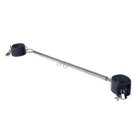Steel Spreader Bar w Leather Cuffs Nickl Steel Spreader Bar w Leather Cuffs Nickl