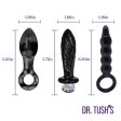 (image for) Dark Curiosity Set – All-Glass Anal Plug Trio