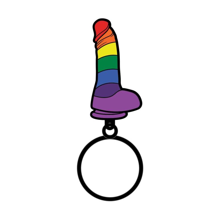 (image for) Rainbow Dildo Keychain