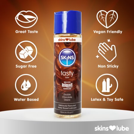 (image for) Skins Double Chocolate Water Based Lubricant 4.4 fl oz (130ml)