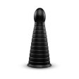 (image for) CONE - 10" TAPERED & RIBBED DILDO WITH SUCTION CUP