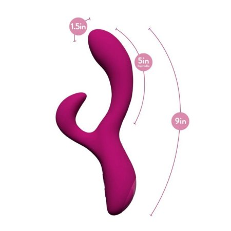 (image for) Blush - Quinn - warming Rabbit Vibrator - Burgundy
