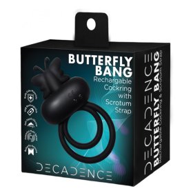 DECADENCE- BUTTERFLY BANG. Cock & Ball Strap with vibrating Stiimulation Antena Stimulator. Liquid Silicone. Multi-Speed. Rechargeable. DECADENCE- BUTTERFLY BANG. Cock & Ball Strap with vibrating Stiimulation Antena Stimulator. Liquid Silicone. Multi-Speed. Rechargeable.