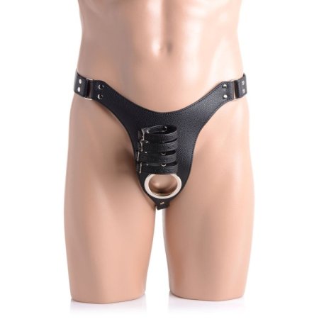 (image for) Male Chastity Harness Silicone Anal Plug