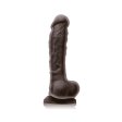(image for) Colours Dual Density Dildo 8" - Dk Brown