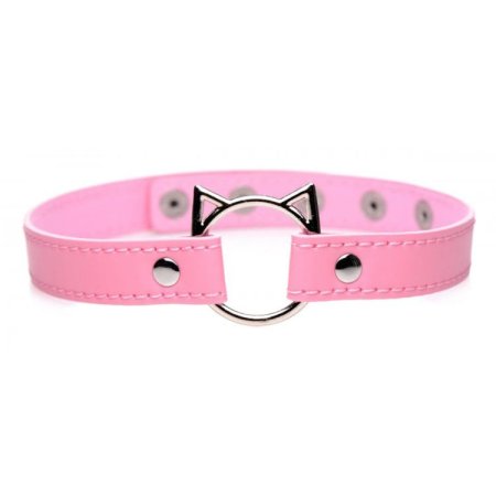 (image for) Kinky Kitty Ring Slim Choker - Pink
