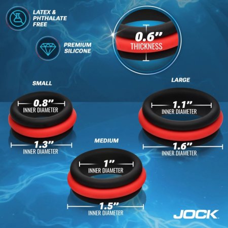 (image for) Enhancers 2-in-1 Silicone Cock Ring Set of 3
