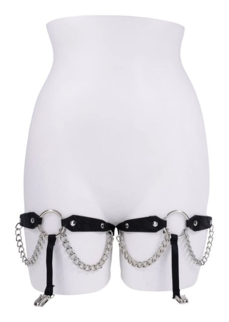 (image for) Chain Lace Garters - Black