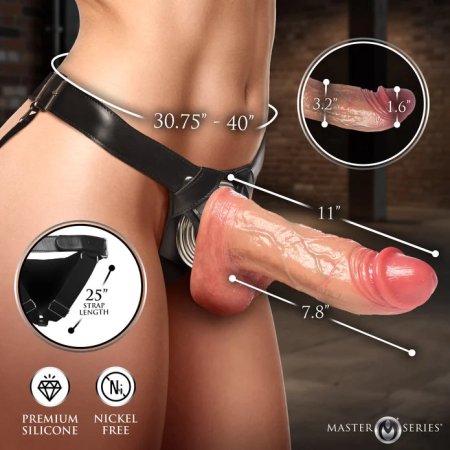 (image for) 11" Silicone Dildo with Harness