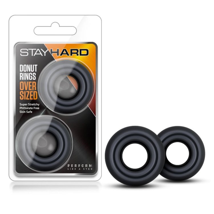 (image for) Stay Hard Oversized Donut C Ring -Black