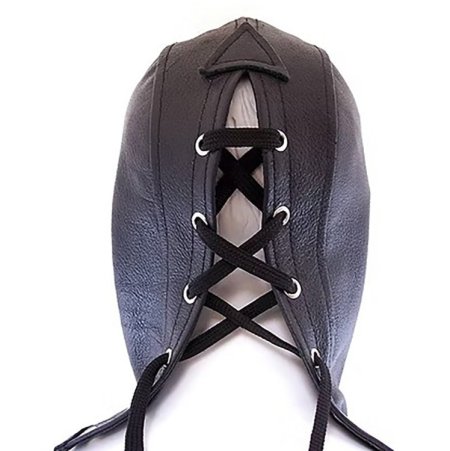 (image for) Leather Zip Mask - Black