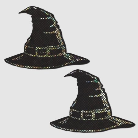 (image for) Disco Black Spooky Witches Hat Breast Pasties