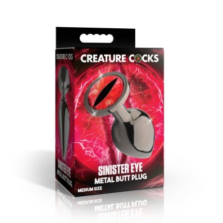 (image for) Sinister Eye Red Eye Metal Butt Plug - Medium