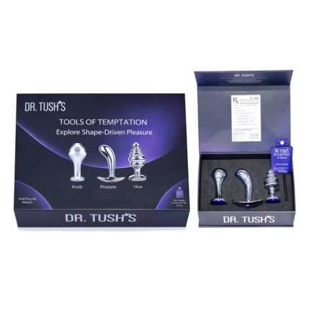 (image for) Tools of Temptation Collection (Small) - Metal Anal Plug Trio – Classic, Curved & Beaded