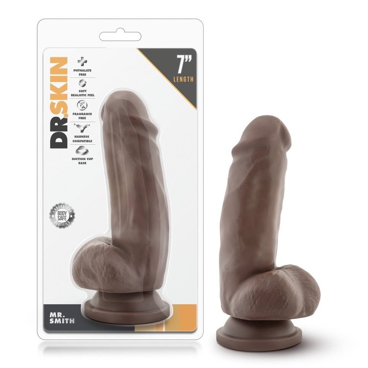 (image for) Dr Skin Mr Smith 7\" Dildo - Chocolate