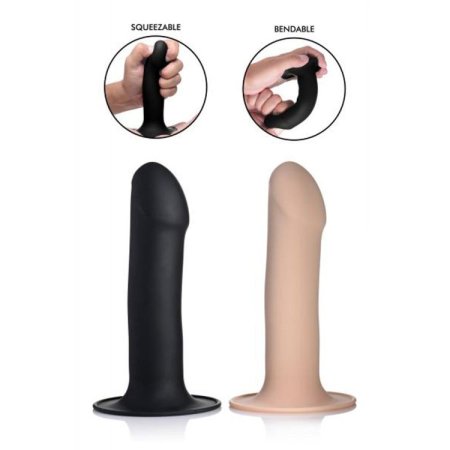 (image for) Squeezable Phallic Dildo - Black