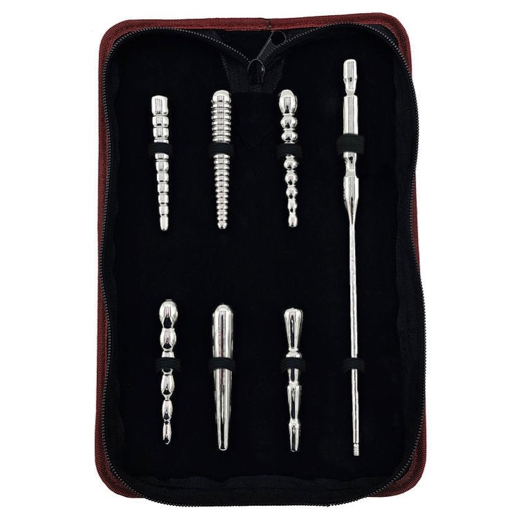 (image for) Stainless Steel Penis Plug Set with Handle