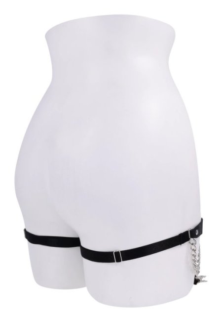 (image for) Chain Lace Garters - Black
