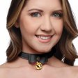 (image for) Golden Kitty Cat Bell Collar -Black/Gold