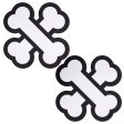 (image for) White Crossbone Breast Pasties