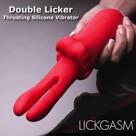 (image for) Double Licker Thrusting Silicone Vibrator