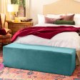 (image for) Aria Flip Chaise 18 Inch Wide - Convertible Sex Chair and Bed Bench, Teal