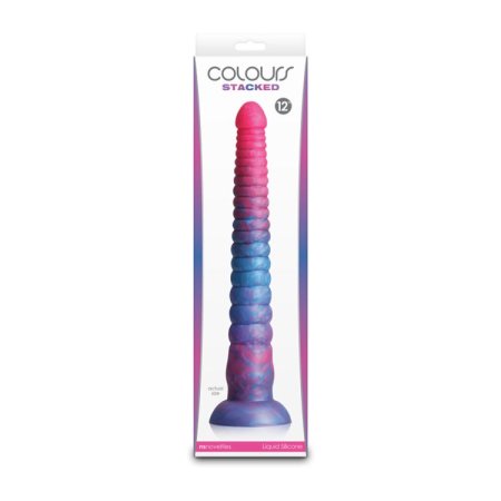 (image for) Colours - Stacked - 12" Dildo - Pink/Blu