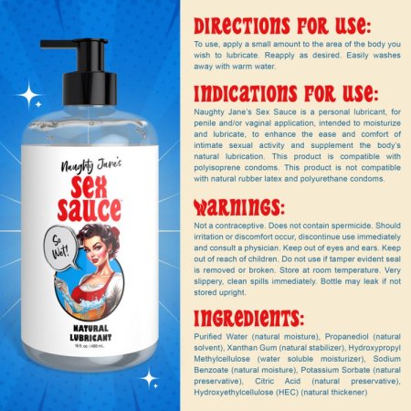 (image for) Naughty Janes Sex Sauce Natural Lube 16oz