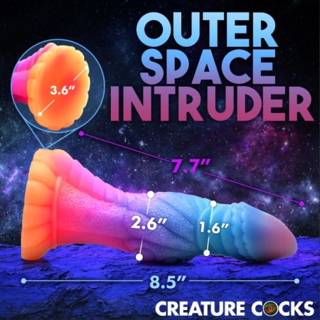 (image for) Galactic Cock Alien Glow-In-Dark Dildo