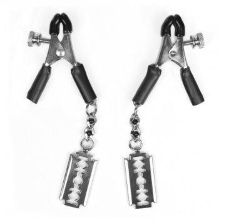 (image for) Micro Plier Clamp w Razor Blade Pendant