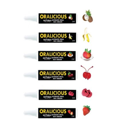 (image for) ORALICIOUS ASSORTED FLAVORS 144PC/DISPLAY 2ML TUBES