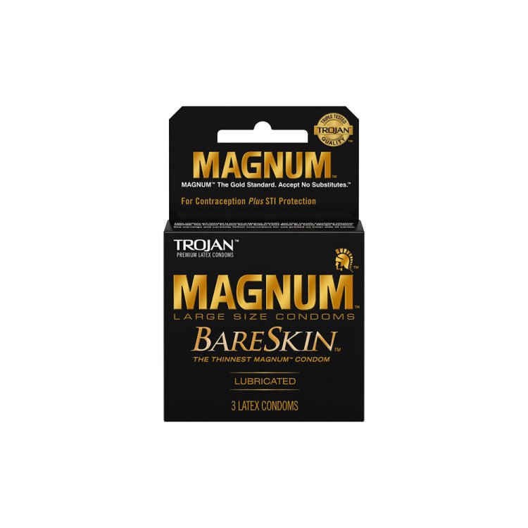 (image for) Trojan Magnum Bareskin Condoms - 3 pk