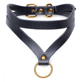 Bondage Baddie Black/Gold O-ring Collar Bondage Baddie Black/Gold O-ring Collar