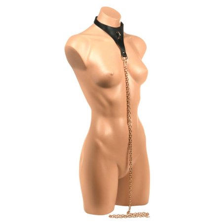 (image for) Captivate Collar with Body Chain - Black