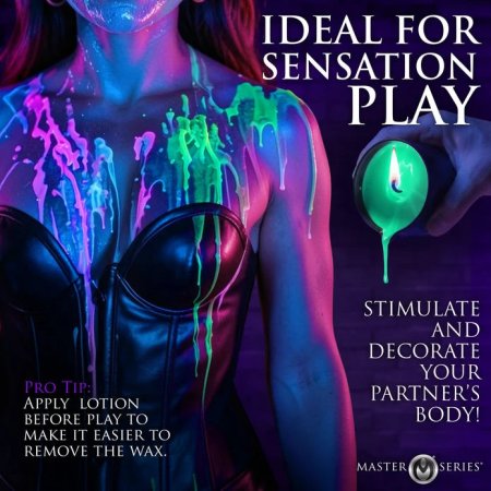 (image for) Wicked Wax Blacklight Reactive Drip Candle Set of 3
