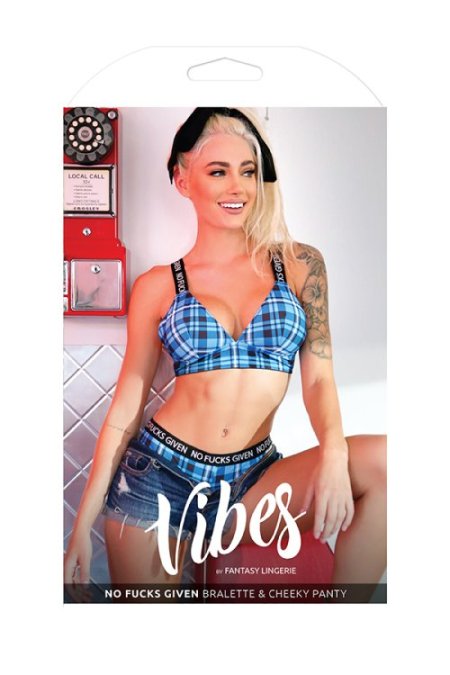 (image for) No Fucks Given Bralette & Cheeky Panty Queen