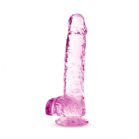 (image for) Naturally Yours - 6" Crystalline Dildo - Rose
