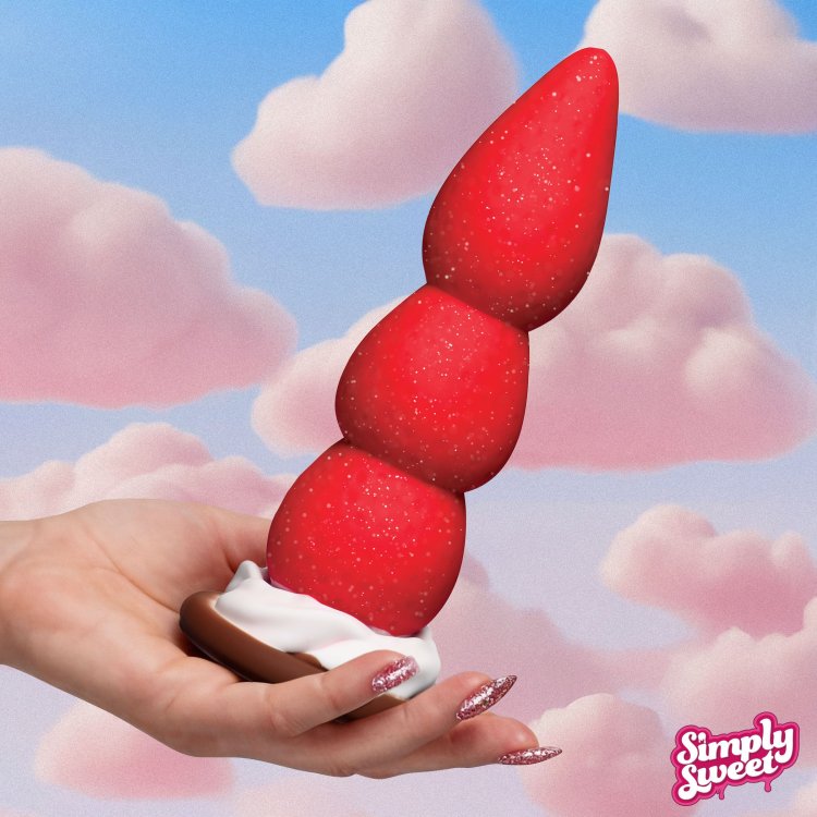 (image for) Strawberry Sweet Cream Premium Silicone Dildo