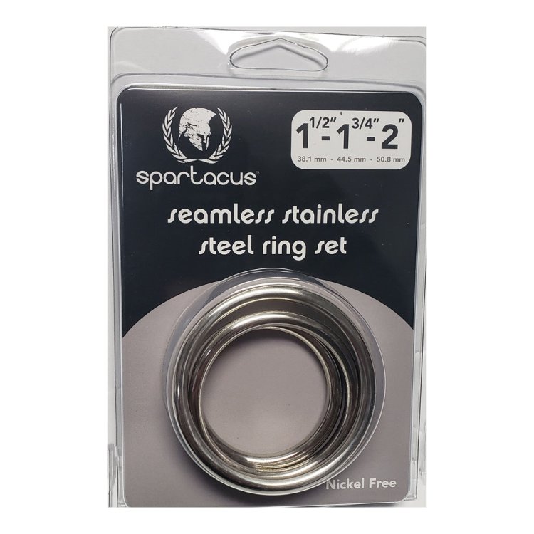 (image for) Seamless Stainless Steel Ring Set 3pc