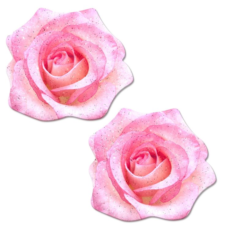 (image for) Glitter Velvet Blooming Rose - Pink