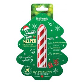 HORNY CHRISTMAS- Santa's Little Helper- Candy Cane Stripe Bullet. Liquid Silicone. Multi=Speed. Rechargeable. HORNY CHRISTMAS- Santa's Little Helper- Candy Cane Stripe Bullet. Liquid Silicone. Multi=Speed. Rechargeable.