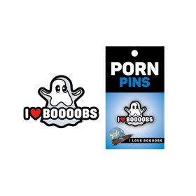 Enamel Pin: I Love Boooobs Ghost Enamel Pin: I Love Boooobs Ghost