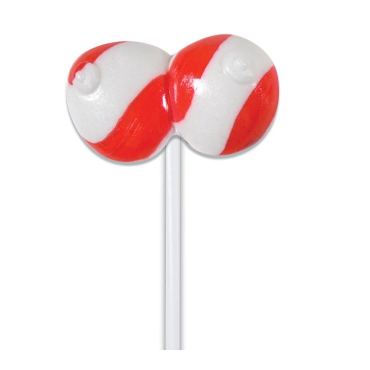 (image for) HORNY CHRISTMAS - JINGLE BOOBS - BOOBIE SHAPED LOLLIPOP