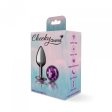 (image for) Silver Metal Plug - Round-Purple-Small