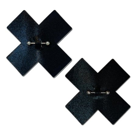 (image for) Pierced Liquid Black Cross w/ Barbell