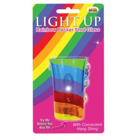 Light-UP Rainbow Pecker Shot Glass Light-UP Rainbow Pecker Shot Glass