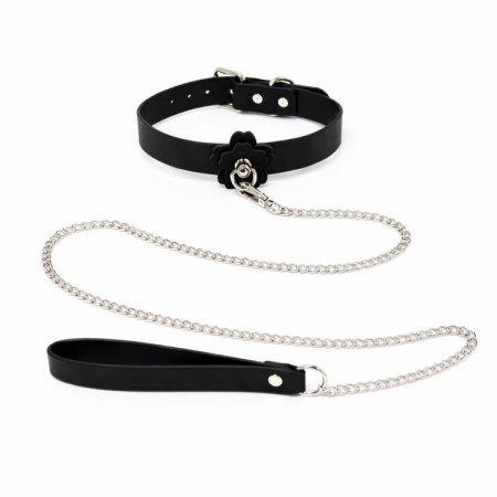 (image for) HEAT TEASE - FLOWER COLLAR - BLACK/PINK