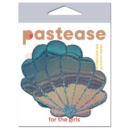 (image for) Mermaid Shells Pasties - Opalescent Seafoam Blue Seashell