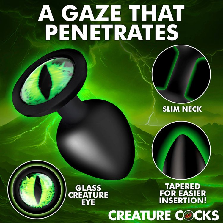 (image for) Creature Eye Green Eye Silicone Butt Plug - Small